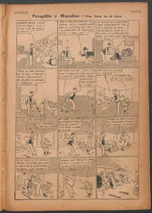 Paragüita y Miquelino. - [Cómic] : Una farra en el circo