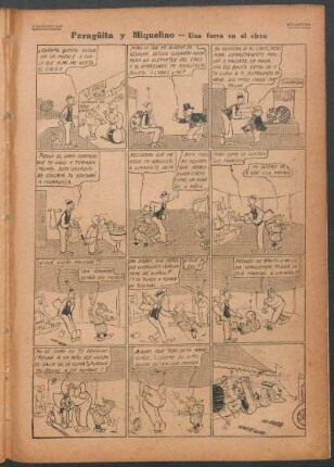 Paragüita y Miquelino. - [Cómic] : Una farra en el circo