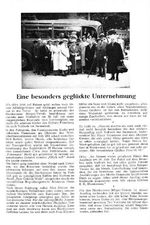 Eine besonders geglückte Unternehmung