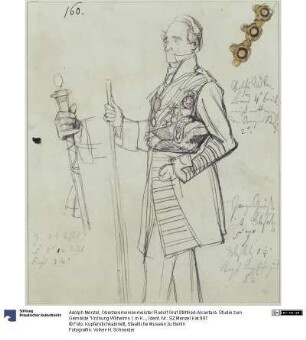 Oberzeremonienmeister Rudolf Graf Stillfried-Alcantara. Studie zum Gemälde "Krönung Wilhelms I. in Königsberg"