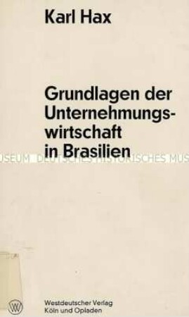 Abhandlung über die wirtschaftlichen Bedingungen in Brasilien - Sachkonvolut
