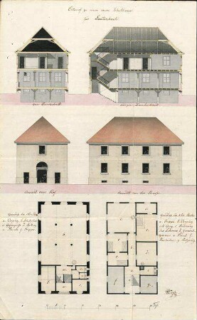 Bau eines Schulhauses in Lautenbach; Schuldienst in Lautenbach