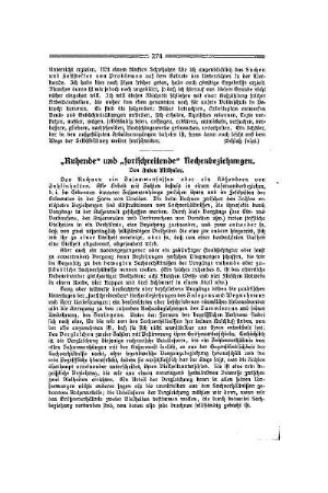 "Ruhende" und "fortschreitende" Rechenbeziehungen