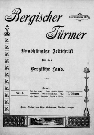 Bergischer Türmer. 1905-1912