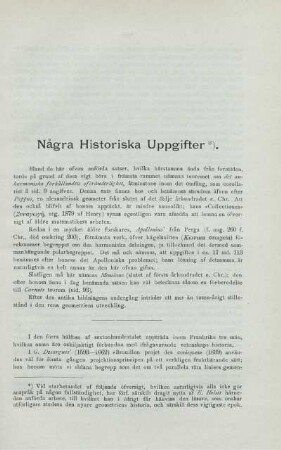 Nagra Historiska Uppgifter.