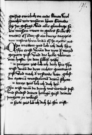 Tagzeiten von Christi Leiden, Verse