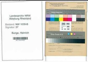 Entnazifizierung Heinrich Bunge , geb. 24.03.1907 (Schleusenhlfe)