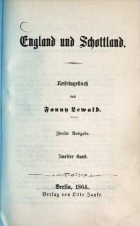 England und Schottland : Reisetagebuch, 2