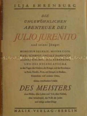 Die ungewöhnlichen Abenteuer des Julio Jurenito