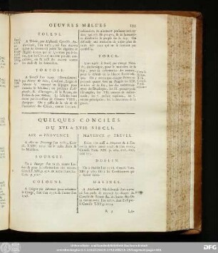 Quelques Conciles Du XVI. & XVII. Siecle.