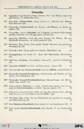 Ostasiatika (Nr. 557-629)