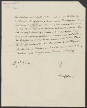 Brief an Jacob Grimm