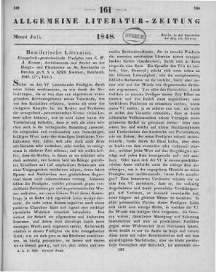 Krause, C. W. A.: Evangelisch-protestantische Predigten. Eisleben: Reichardt 1848