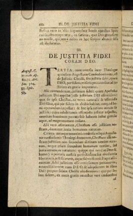 682-698, III. De Justitia Fidei Coram Deo
