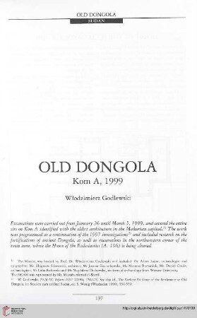 11: Old Dongola : Kom A, 1999