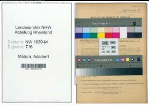 Entnazifizierung Adalbert Matern , geb. 25.12.1902 (Angestellter)