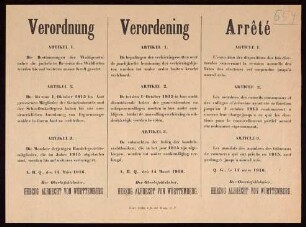 "Verordnung." Verlängerung der Amtszeit von Mitgliedern der Gemeinderäte, Schöffenkollegien und Handelsgerichte