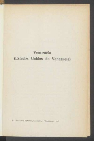 Venezuela (Estados Unidos de Venezuela)