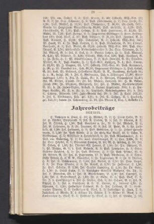 Jahresbeiträge