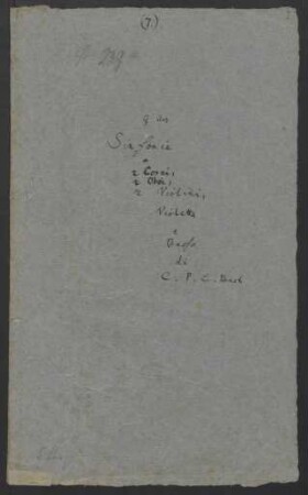 Sinfonien; orch, bc; G-Dur; H 655; Wq 180