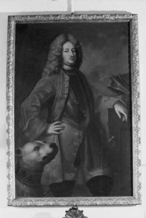 Fürst Friedrich Anton Ulrich zu Waldeck und Pyrmont mit Hund