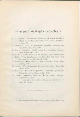 Principaux ouvrages consultés.