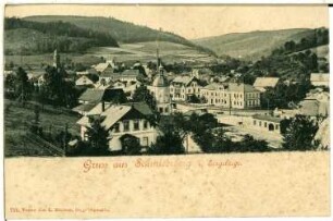 Schmiedeberg. Ansicht mit altem Bahnhof