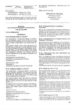 Mitteilung des Deutschen Pädagogischen Zentralinstituts : vom 18. Juni 1968