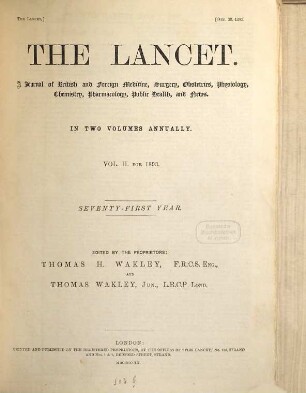 The lancet. 1893, Vol. 2