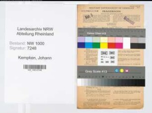 Entnazifizierung Johann Kempken, geb. 26.11.1909 (Bauingenieur)