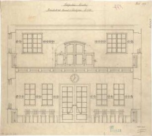 Fischer, Theodor; München - Westend, Bergmannstr.; Ledigenheim - Lesesaal u. Schreibzimmer (Querschnitt)