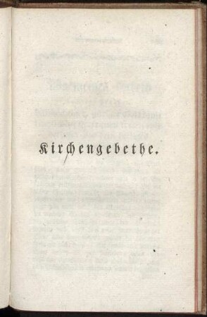 Kirchengebethe.