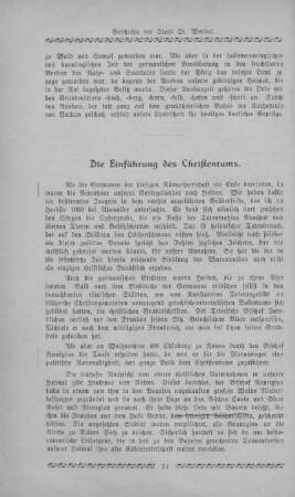 Die Einführung des Christentums.