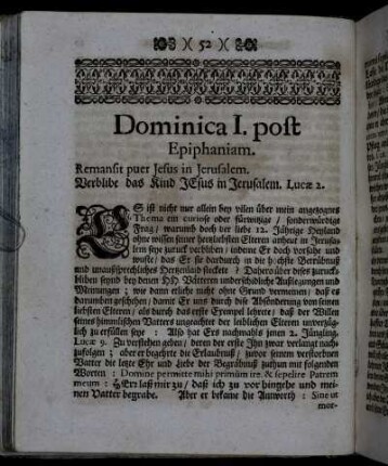 Dominica I. post Epiphaniam. - Dominica IV. post Epiphaniam.