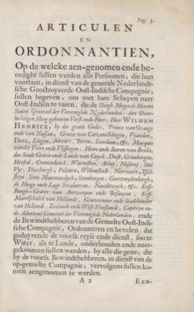 Articulen en ordonnantien