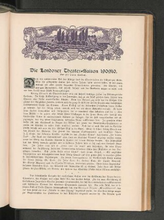 Die Londoner Theater-Saison 1909/10