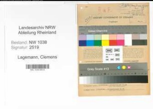 Entnazifizierung Clemens Lagemann , geb. 02.12.1911 (Schneider)