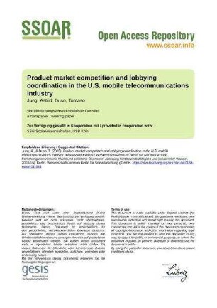 Product market competition and lobbying coordination in the U.S. mobile telecommunications industry
