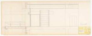 Hochschulbibliothek, Karlsruhe Neubau: Haupteingang Windfang Seitenansicht, 1:20