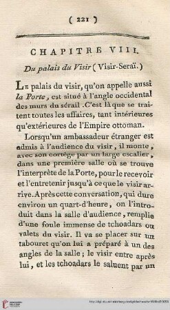 Chapitre VIII: Du palais du Visir (Visir-Seraï)