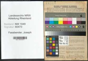 Entnazifizierung Joseph Fassbender , geb. 30.03.1901 (Gastwirt)
