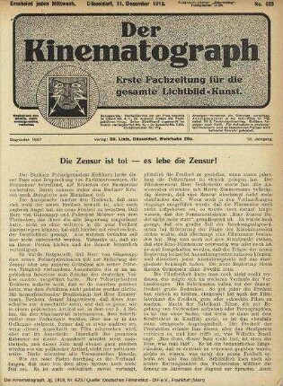Der Zensur ist tot- es lebe die Zensur !