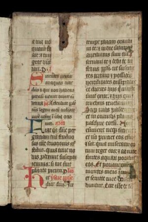 Fragment aus einem Missale (s.a. vorderer Spiegel)