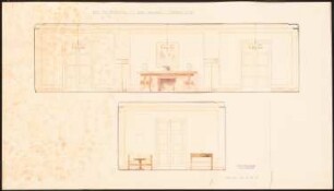 Haus Darré, Berlin-Dahlem Umbau: Wandansichten (Varianten) Halle 1:20
