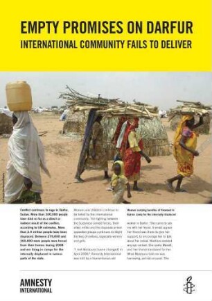 Empty promises on Darfur : international community fails to deliver