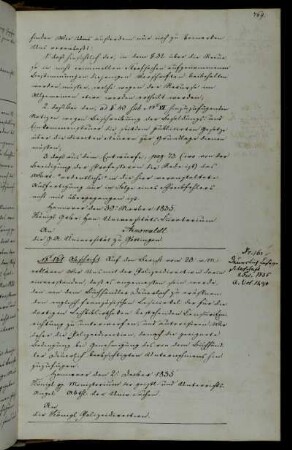 Unterweisung des Buchhändlers Deuerlich in den Zensurrichtlinien für seinen englisch-französischen Lesezirkel.