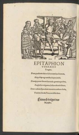 Epitaphion Udalrici Tengler.