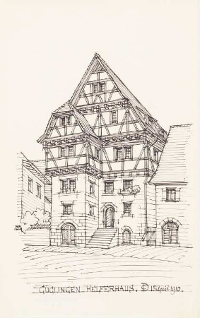 Güglingen: Perspektivische Ansicht Helferhaus