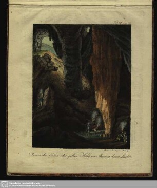 Inneres der kleinen oder gelben Höhle von Alcantara ohnweit Lissabon (Tab. VII, pag. 153)