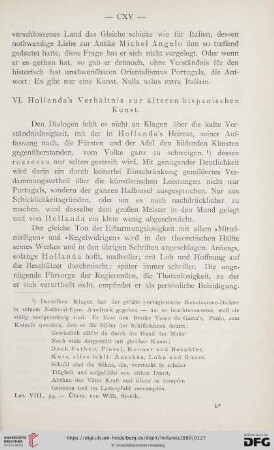 VI. Hollanda's Verhältnis zur älteren hispanischen Kunst
